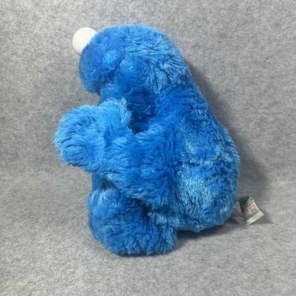 Vintage 2002 Sesame Street Cookie Monster Plush Toy Gund Blue 11" Stuffed Animal - Picture 3 of 11
